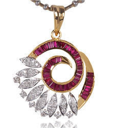 Manak Designer Wear Diamond Pendant