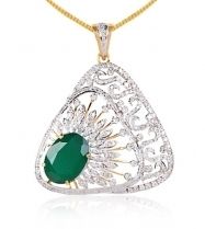 Peacock Motif Contemporary Diamond Pendant