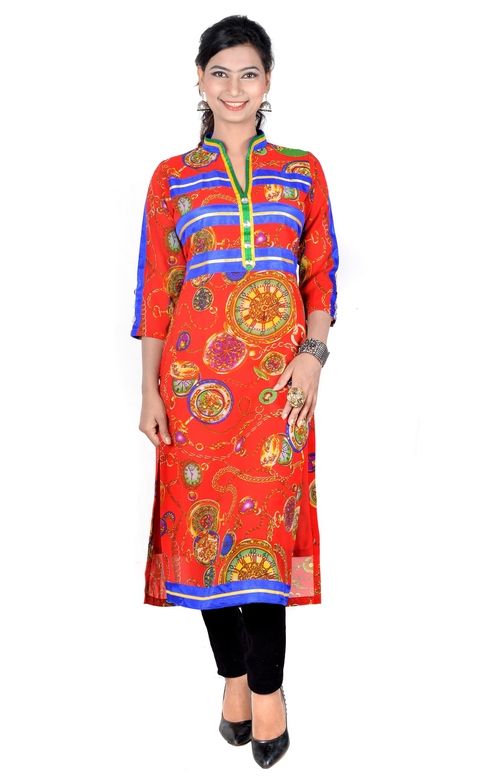 Printed Georgette Kurti