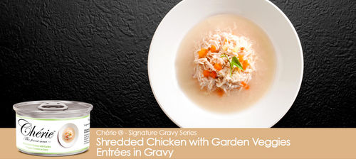 ChACrie - Signature Gravy Series Shredded Chicken with Garden Veggies EntrACes in Gravy