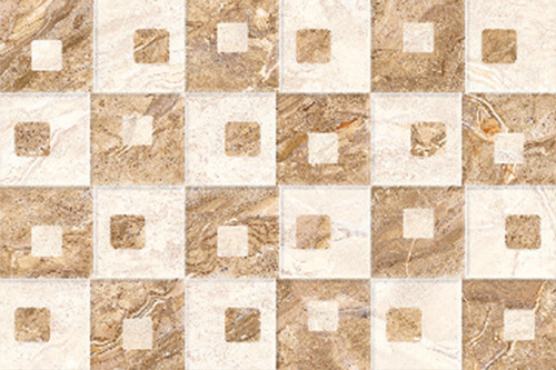 Digital Wall Tiles (DC13-HL-106) - Ceramic, 10x10 cm, Beige | Durable, Glossy Finish, Precise Cuts, Easy to Clean