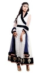 Fancy White Anarkali Suit