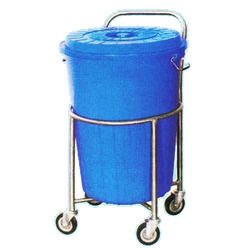 Garbage Trolley with Plastic Drum