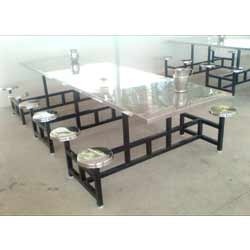 Industrial Stainless Steel Dining Table with SS Top