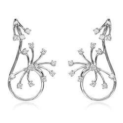 Diamond 18k White Gold Earring