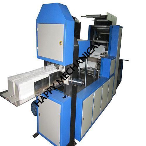 Grey And Blue Industrial Fixed Size Paper Napkin Making Machine