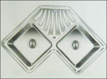  एसएस डबल बाउल सिंक (वंडर कॉर्नर) क्षमता: 500-5000 किलोग्राम/दिन 