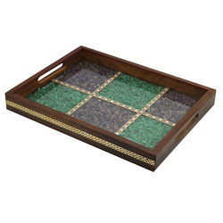 Gemstone Wooden Serving Tray