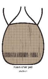 Beige And Brown Design Foam Chair Pad