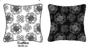 Black And White Xmas Cushion Cover