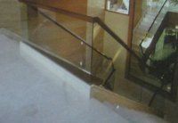 Glass with Wooden Handrail