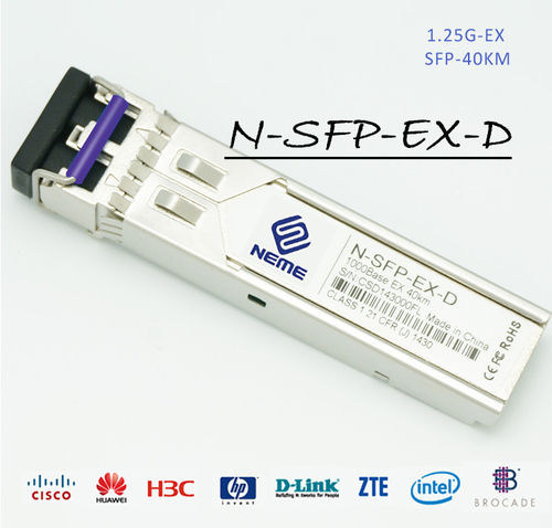  फाइबर ऑप्टिक ट्रांसीवर (SFP) 125Gb/s NET6313.40KM 1310nm LC 