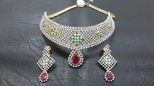 Polki Cz Kundan Necklace