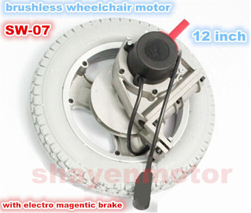 Brushless Geared Dc Hub Motor For 12 Inch Wheelchair