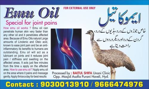 Emu Oil Special For Joint Pains