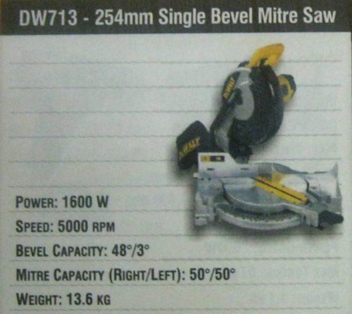 254mm Single Bevel Mitre Saw (Dw713)