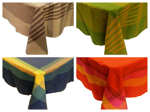 6 प्लेसमेट्स और 1 टेबल रनर के साथ कॉटन टेबल कवर सेट