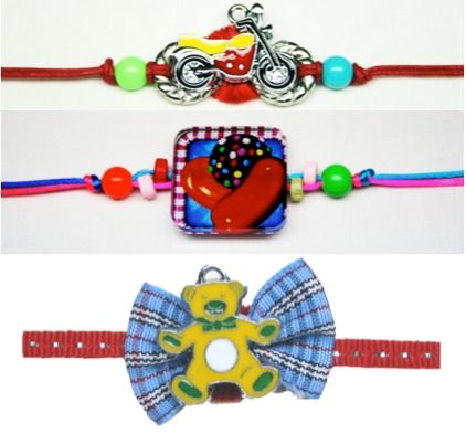 Dark Olive Kids Rakhis