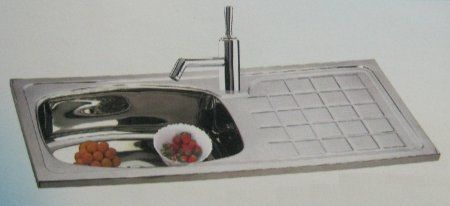 Single Sink With Drain Board (Emerald)