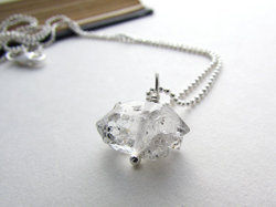 Herkimer Diamond Silver Chain Necklace