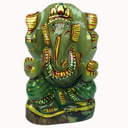 Semiprecious And Precious Gemstone Ganesha Statue