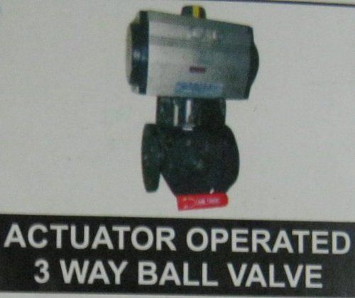 Actuator Operated 3 Way Ball Valve