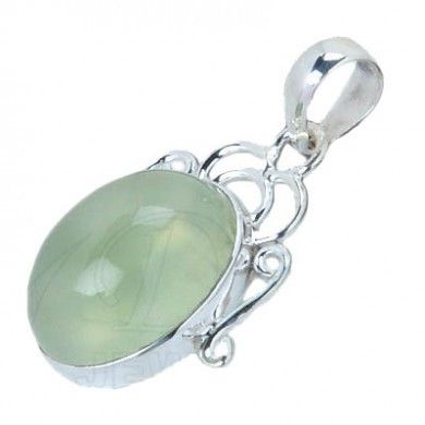 925 Silver Prehnite Pendant