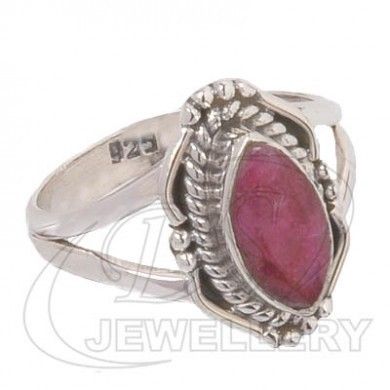 925 Sterling Silver Ring With Ruby Gemstone