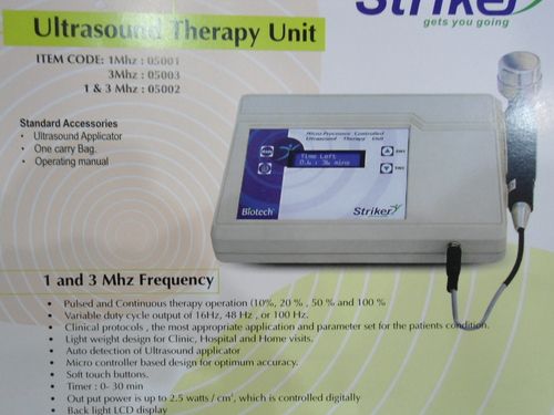 Ultrasound Therapy Unit - 16Hz and 48Hz Variable Duty Cycle | Pulsed and Continuous Therapy Operation