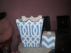 Attractive Waste Basket And Tissue Box