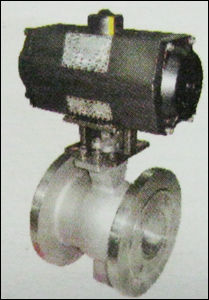 V-Knoch Ball Valve With Pneumatic Rotary Actuator