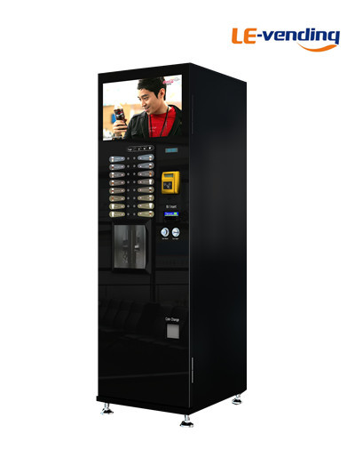 Coin Operated Touch Button Coffee Vending Machine with 22 Inch LCD Advertising Screen