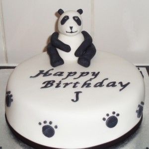 Single Panda Birthday Cake