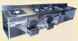 Five Burner With Storage Counter