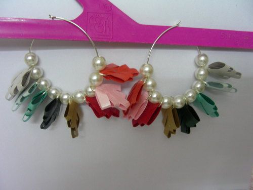 Light Weight Paper Quilled Multicoloured Petal Earring