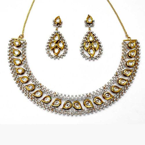 Stunning Synthetic Diamond Necklace Set