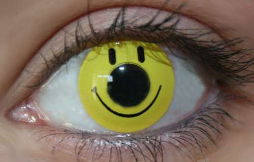 Bedazzle Smiley Contact Lenses