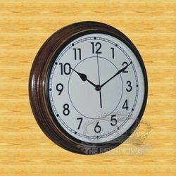 Round Dial Wooden Wall Clock