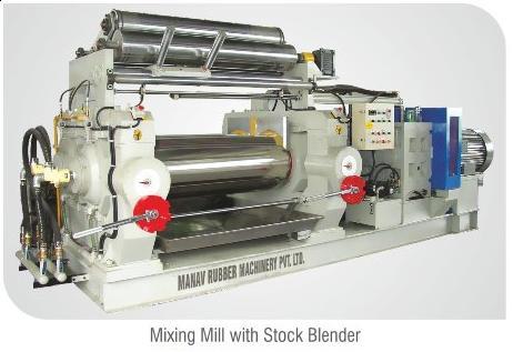 Rubber Mixing Mill With Stock Blender