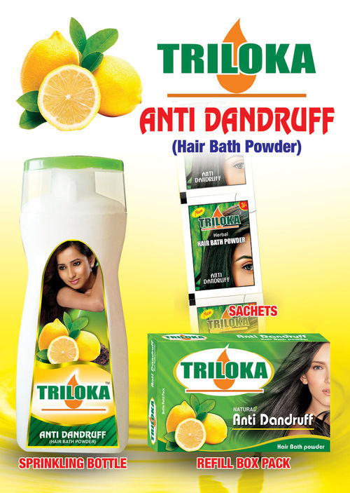 Triloka Anti Dandruff Hair Bath Powder
