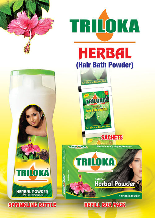 Triloka Herbal Hair Bath Powder