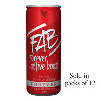 FAB Forever Active Boost™ - Energy Drink , Natural Guarana for Immediate Energy & Proprietary ADX7 Blend for Endurance