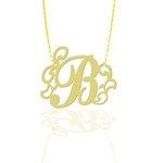 3 Initials Monogram Necklace (Opjmjp02a)