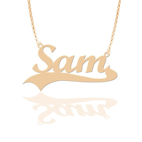 Rose Plated Name Necklace