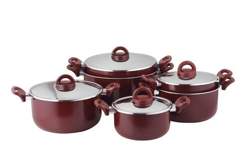 Aluminum Non Stick Sauce Pot With Stainless Steel Cover