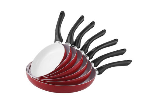 Aluminum White Ceramic Coated Fry Pan Set