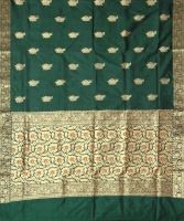 Baluchari Green Silk Saree