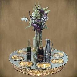 Crystal N Steel Lazy Susan