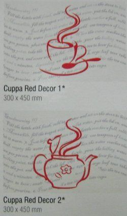 Cuppa Red Decor 2 Ceramic Wall Tiles