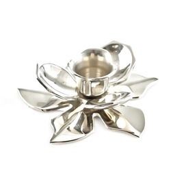 Silver Flower Candle Stand